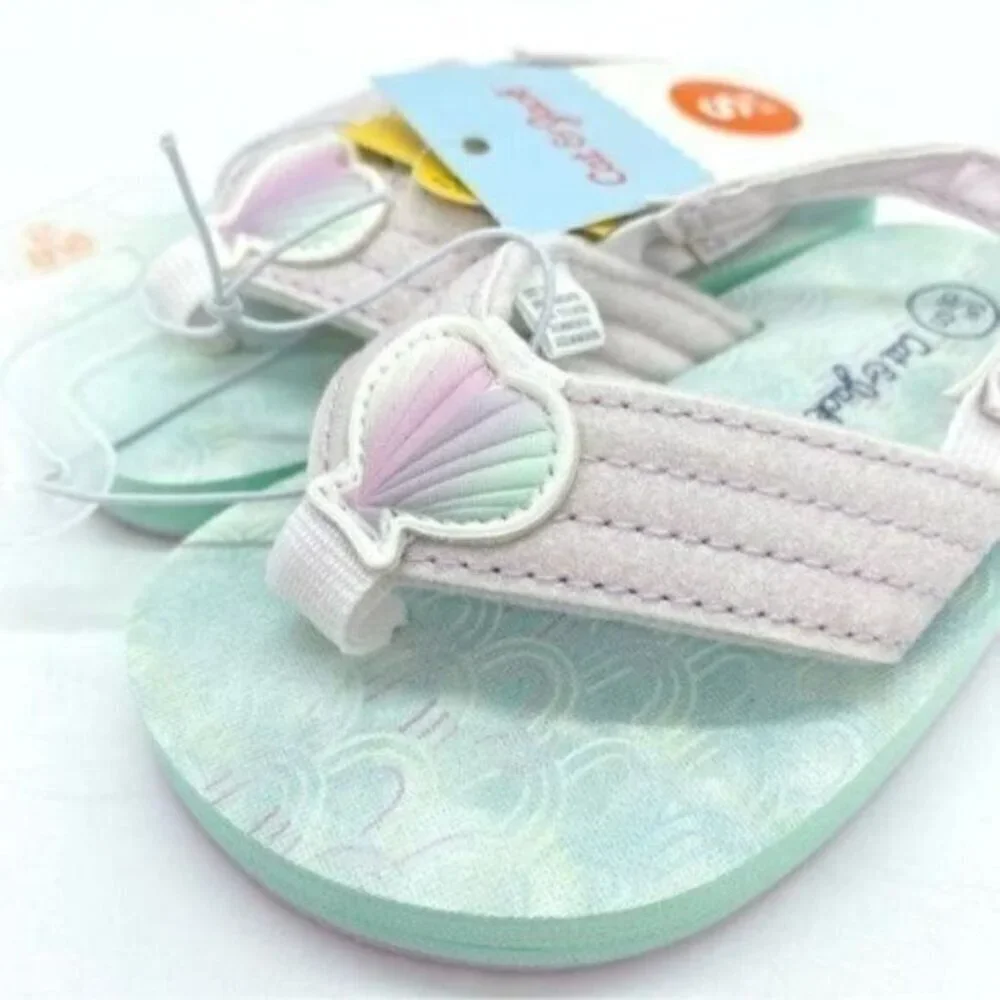 Cat & Jack Toddler Girls Mermaid Flip Flop Sandals New